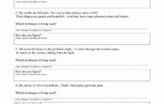 Personification Worksheets 6th Grade Figurative Language Worksheets For