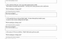 Personification Worksheets 6th Grade Figurative Language Worksheets For