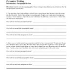 Persuasive Interactive Worksheet