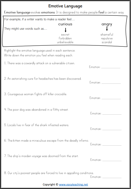 Persuasive Writing Worksheets Resources EasyTeaching