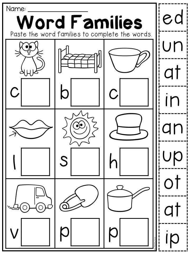 Free Kindergarten Language Worksheets
