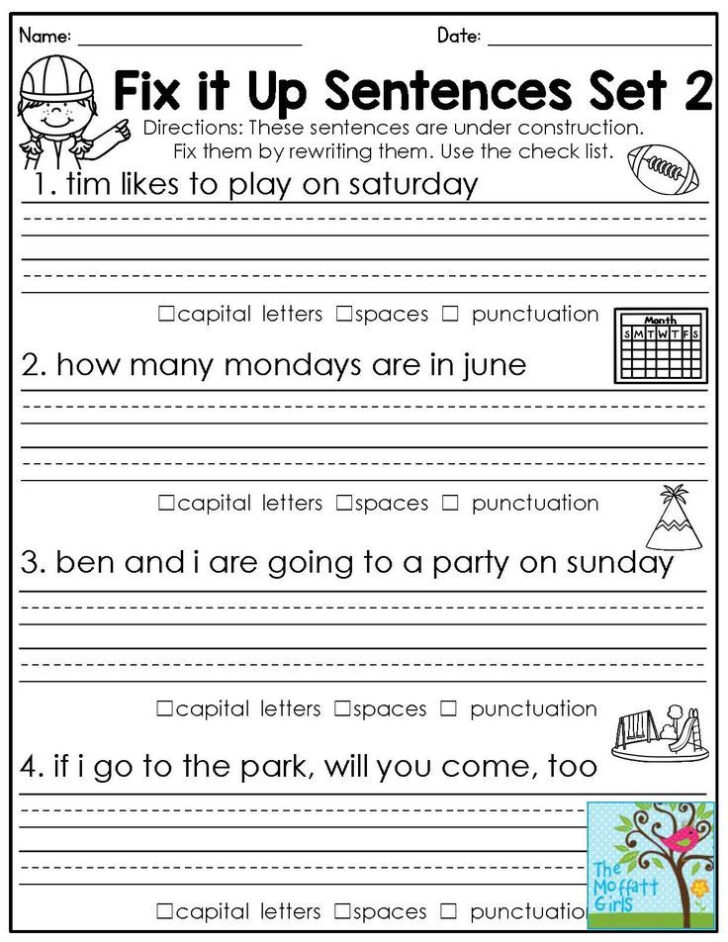 Second Grade Language Worksheets