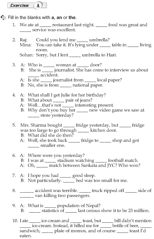 English Worksheets Grade 10
