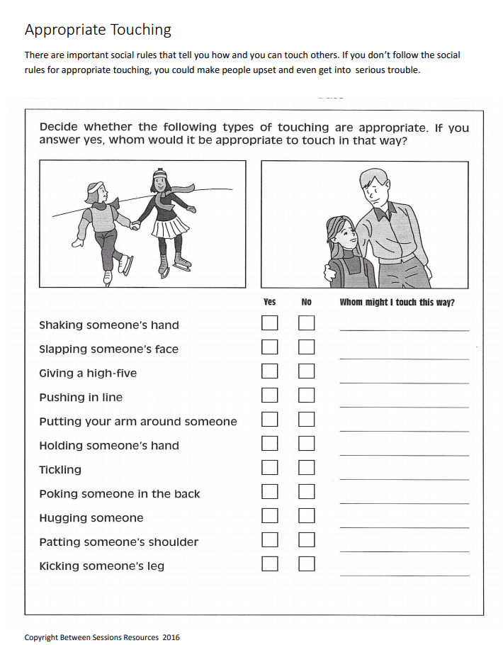 Inappropriate Language Worksheet