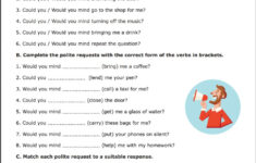 Polite Requests Could You Would You Worksheet