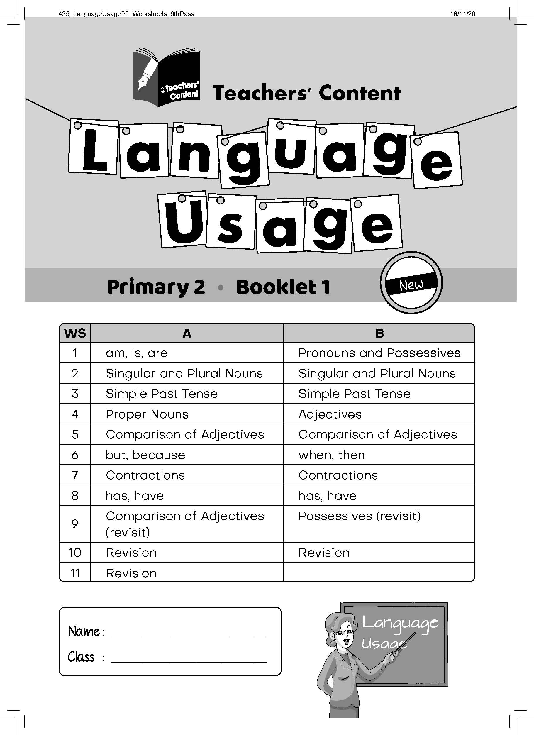 Primary 2 Language Usage English Worksheet OpenSchoolbag