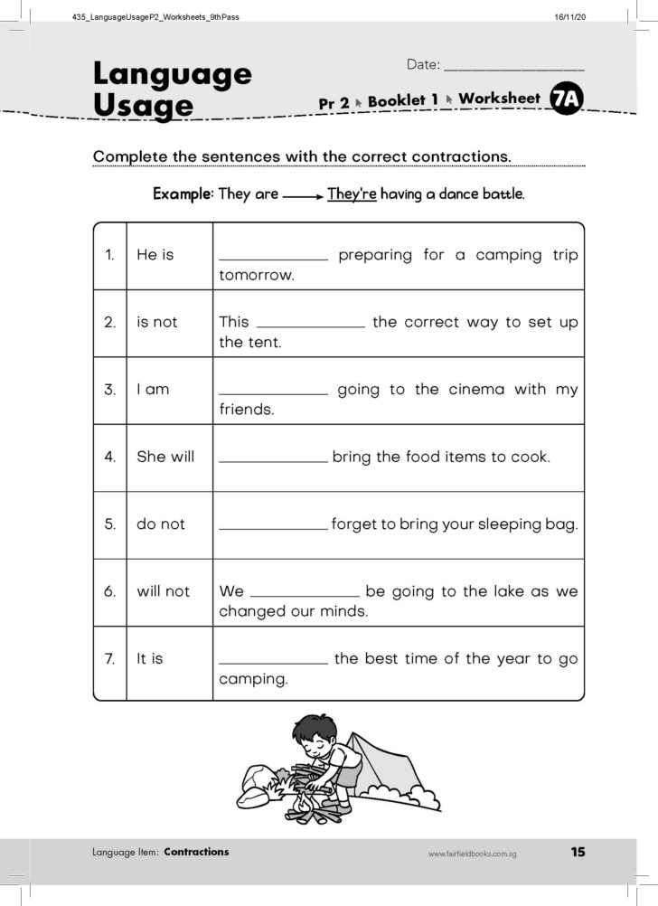 English Language Development Worksheets