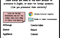 Pronunciation Interactive And Downloadable Worksheet You Can Do The