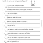 Question Words Worksheet English Unite Reported Speech Direct And