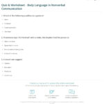 Quiz Worksheet Body Language In Nonverbal Communication Study