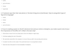 Quiz Worksheet Figurative Language In Poetry Study