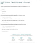 Quiz Worksheet Figurative Language In Romeo And Juliet Study