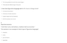 Quiz Worksheet Figurative Language In The House On Mango Street