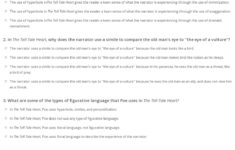 Quiz Worksheet Figurative Language In The Tell Tale Heart Study