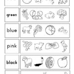 Read And Match Pre K Worksheets Preschool Activities Special