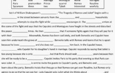 Romeo And Juliet Prologue Worksheet Answer Key Worksheet