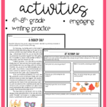 Sensory Language Activities Sensory Details Printable Worksheets