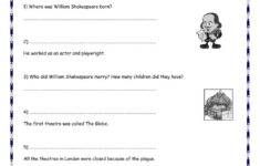 Shakespeare Interactive Worksheet