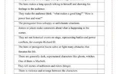 Shakespeare Online Worksheet