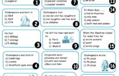 Shakespeare Quiz Worksheet