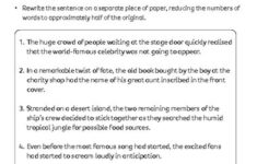 Shortening Sentences Worksheet Primary KS2 Teaching Resource Scholastic