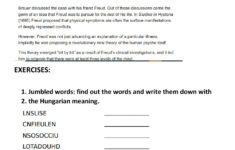 Sigmund Freud Worksheet