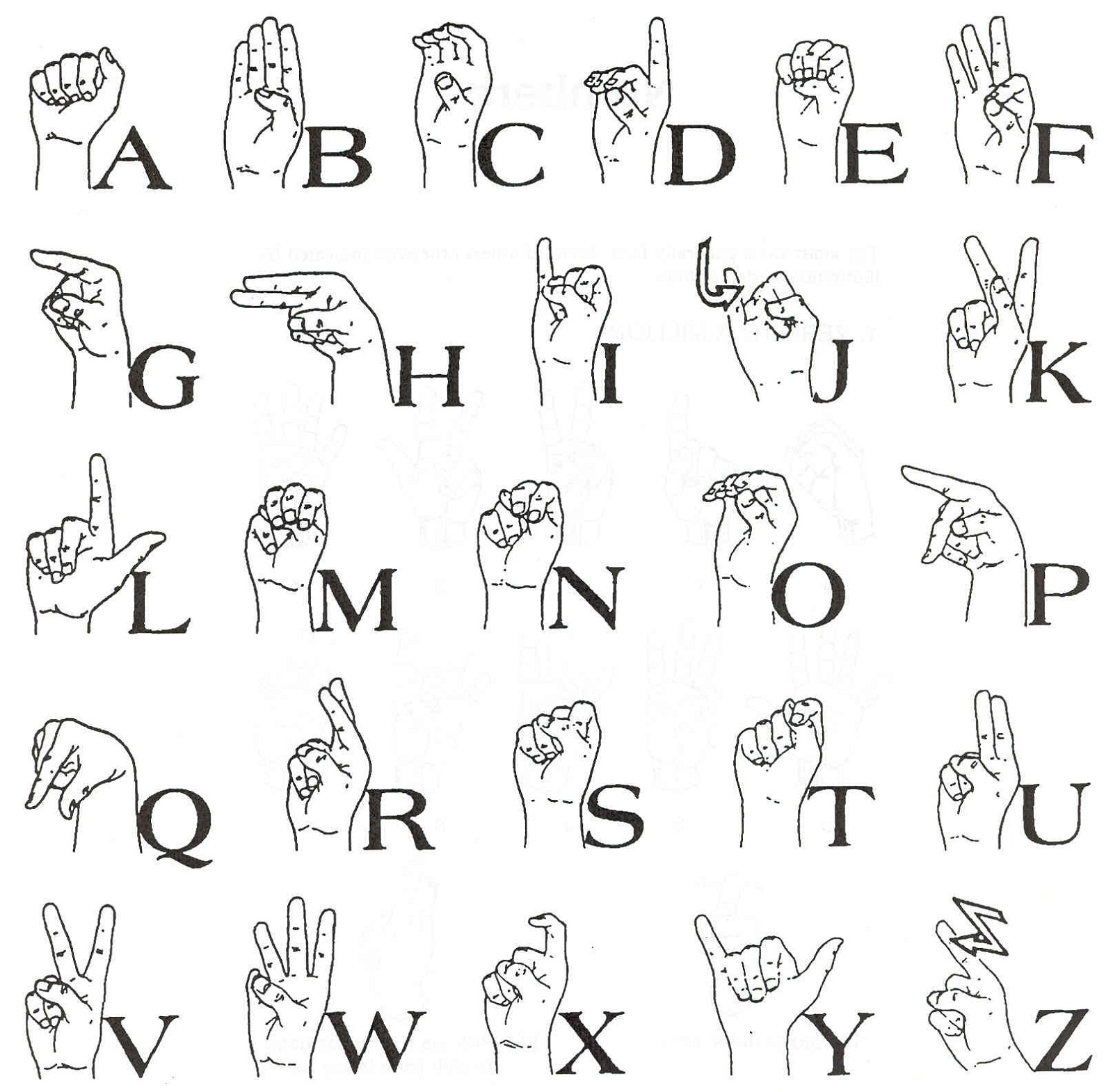 Sign Language Images Printable Activity Shelter