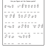 Sign Language Practice Worksheet Education Sign Language