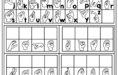 Sign Language Worksheets For Kindergarten Thekidsworksheet