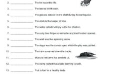Simile Metaphor Personification Worksheet Metaphor Simile