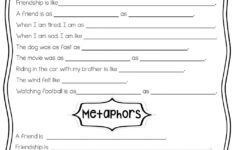 Similes Metaphors Worksheet
