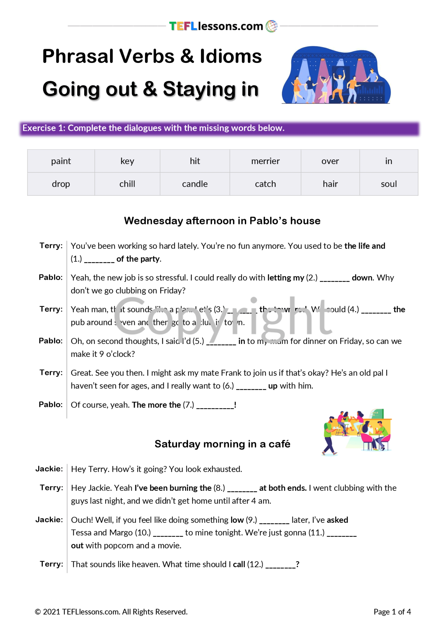 Slang And Colloquial Language TEFLlessons ESL Worksheets