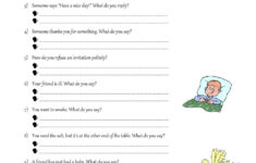 Social Expressions Worksheet