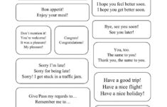 Social Expressions Worksheet