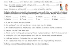 Social Language Worksheet