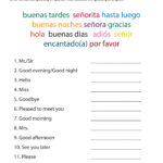 Spanish Greetings Matching Classroomiq Spanishworksheets Newteachers