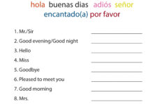 Spanish Greetings Matching classroomiq spanishworksheets newteachers