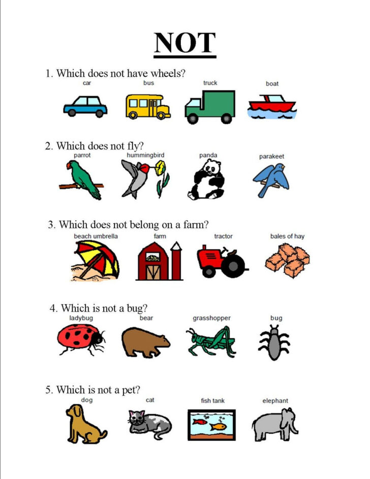 Preschool Language Activities Worksheets