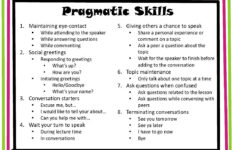 Speeching Around Pragmatic Skills