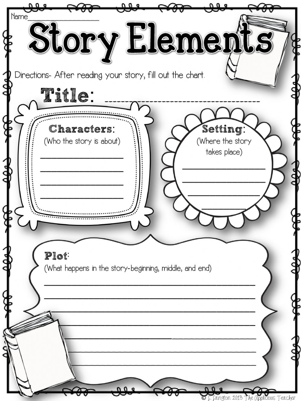 Story Elements Worksheet For 2nd Grade