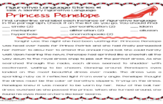 Task A Identify Figurative Language Princess Penelope Was Head Over