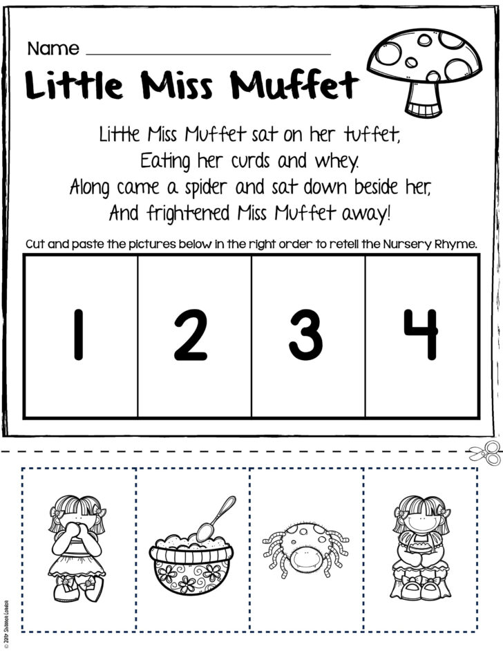 Nursery Rhymes Worksheets For Preschool