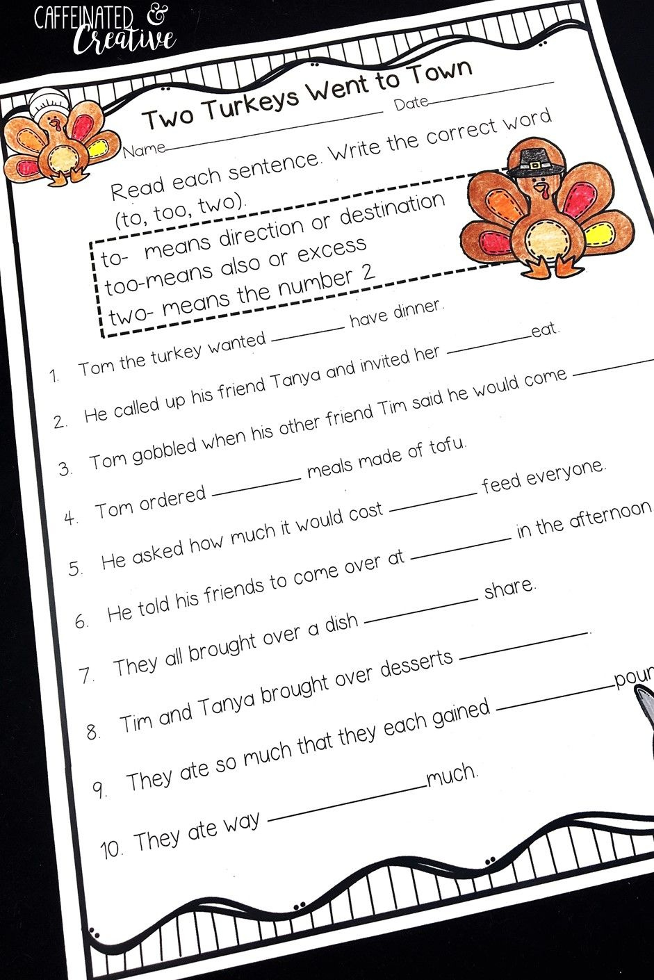 Thanksgiving Digital Printable Math And ELA Activities Bundle For 2nd 