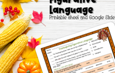 Thanksgiving Figurative Language Google Slides And Worksheet