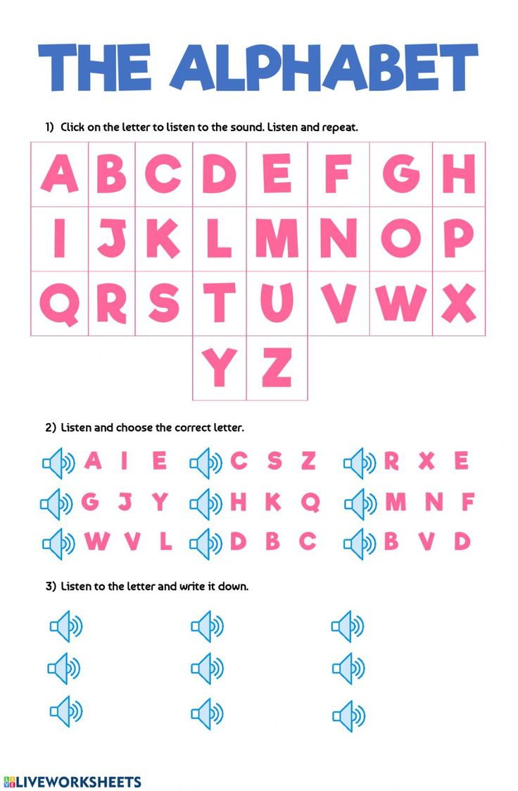 The Alphabet English As A Second Language ESL Worksheet You Can Do 