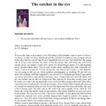 The Catcher In The Rye Worksheet