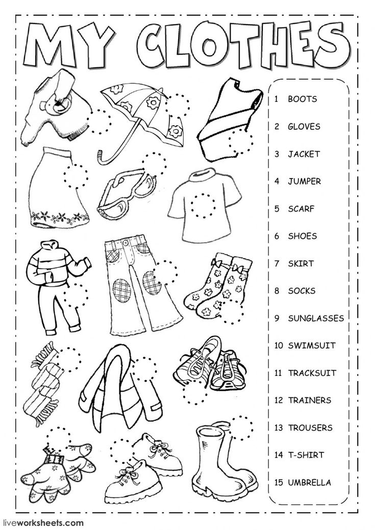 The Clothes English As A Second Language ESL Worksheet You Can Do 