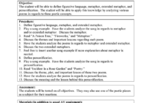 The Figurative Language Of Poetry Lesson Plan 9th Grade Day 38