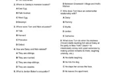 The Great Gatsby movie Worksheet
