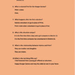 The Hunger Games Worksheet